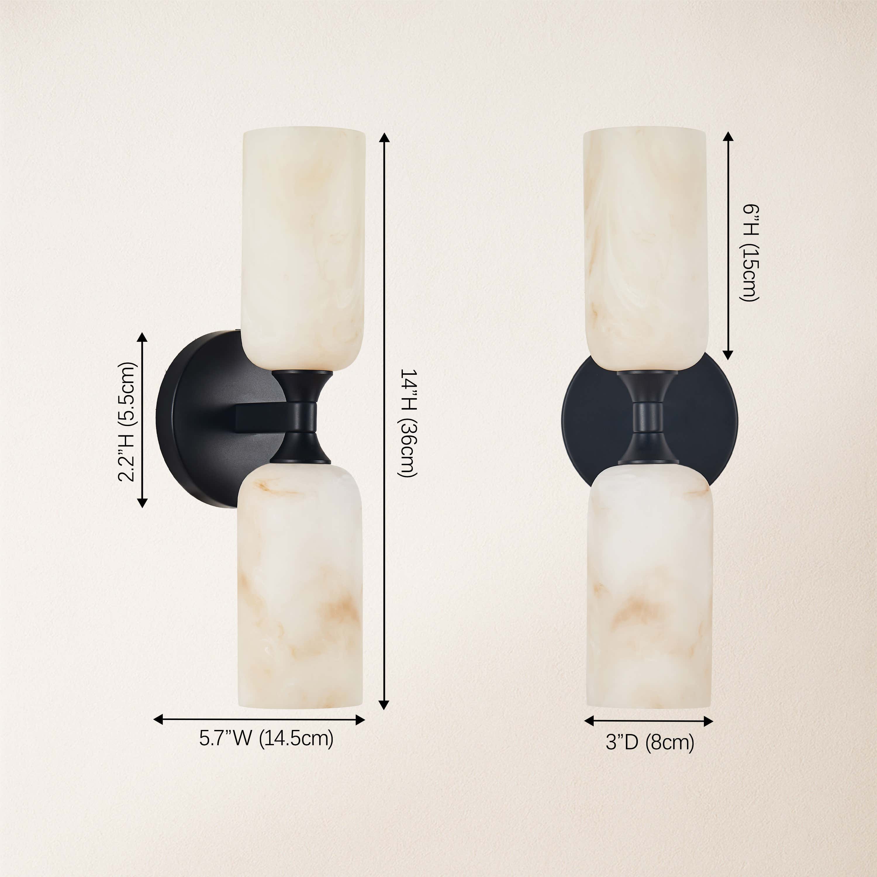 Axis Resin Alabaster Texture Wall Sconce 14"H