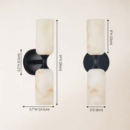 Axis Resin Alabaster Texture Wall Sconce 14"H