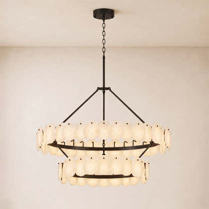 Moira Alabaster Custom Round Chandelier 48"D