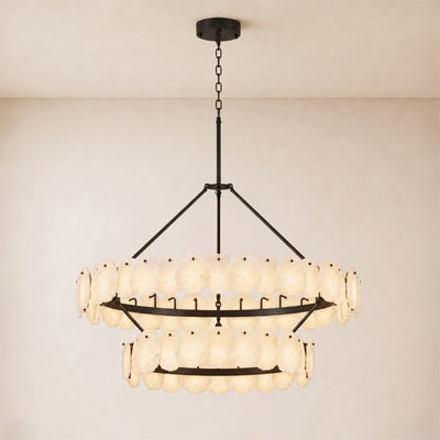 Moira Alabaster Custom Round Chandelier 48"D