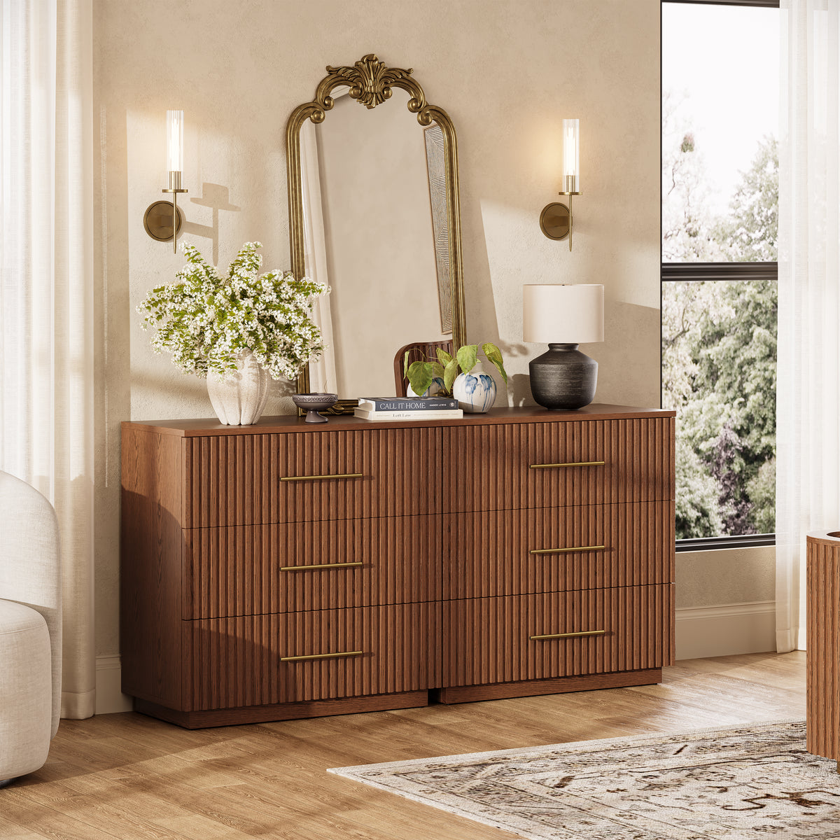 Holt 63“ Oak 6-Drawer Chest(Set of 2)