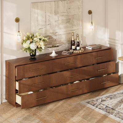 Holt 95" Oak 9-Drawer Chest(Set of 3)