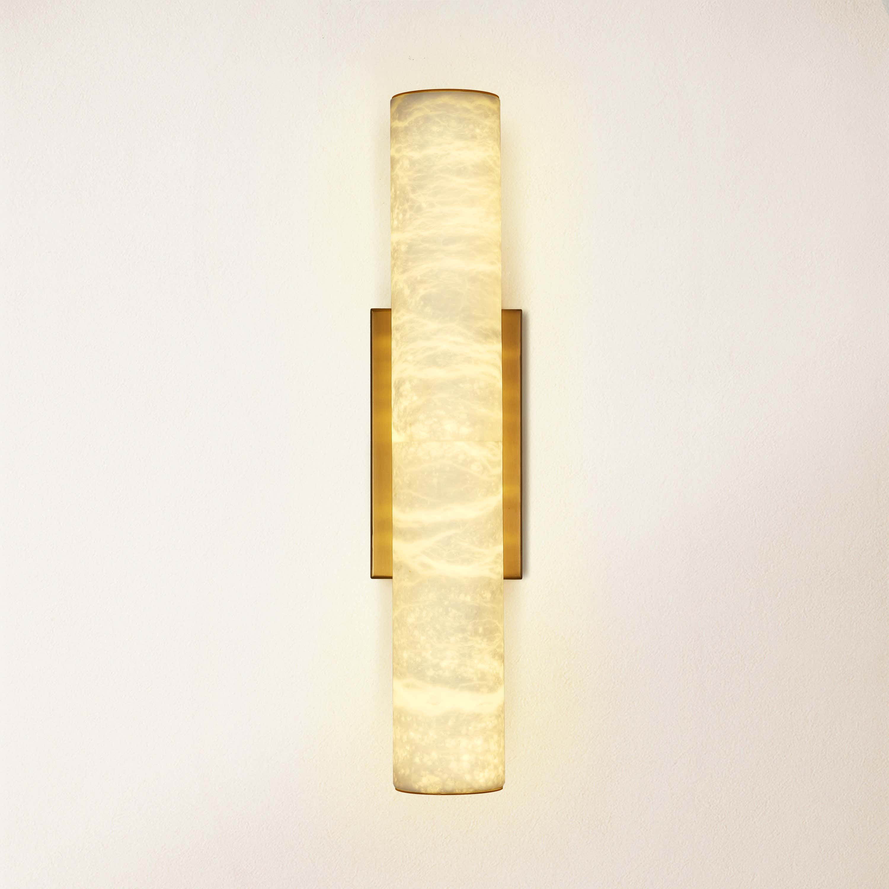 Sylvia Palladian Alabaster Wall Sconce 20"H