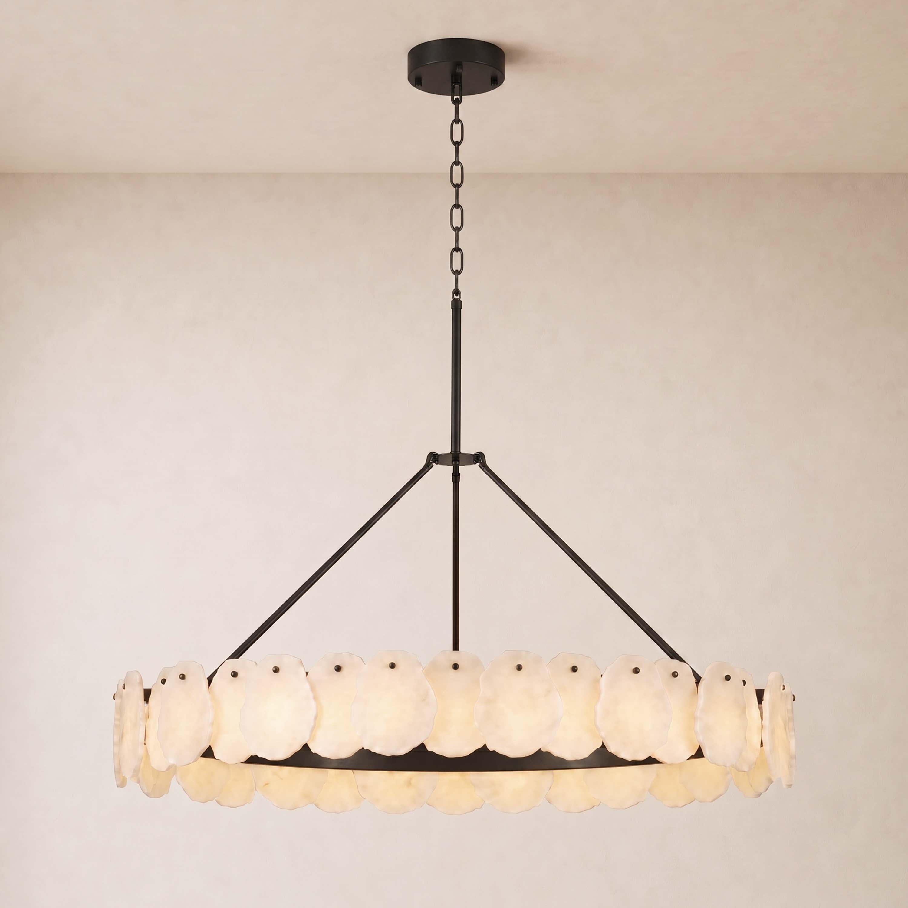 Moira Alabaster Custom Round Chandelier 48"D