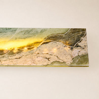 Pietra Green Marble Linear Chandelier 49"D