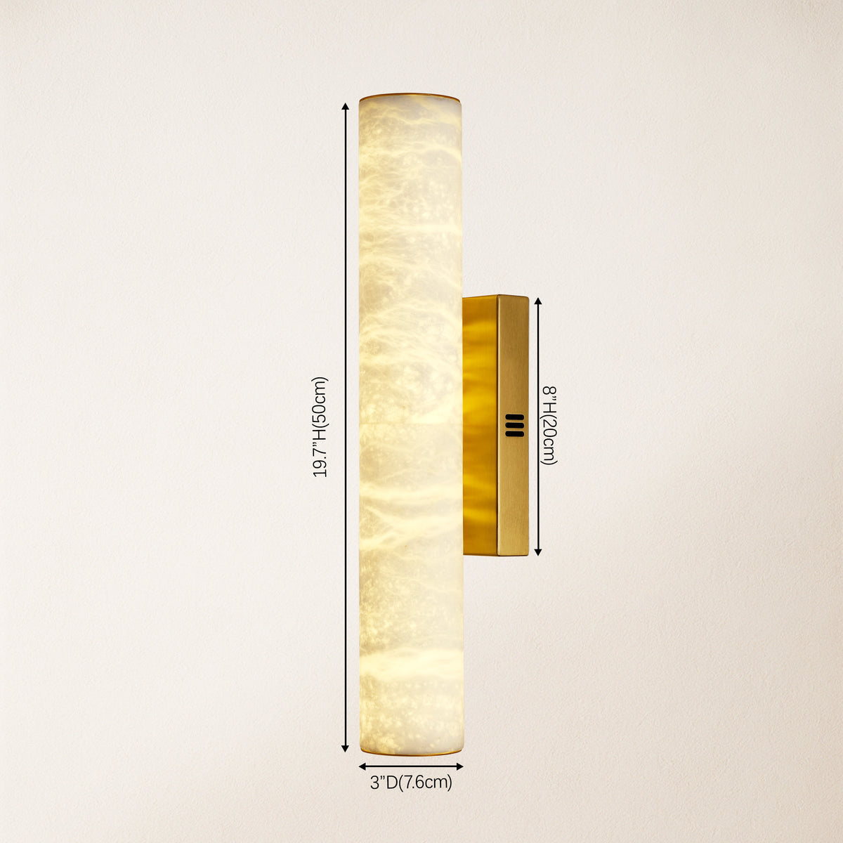 Sylvia Palladian Alabaster Wall Sconce 20"H