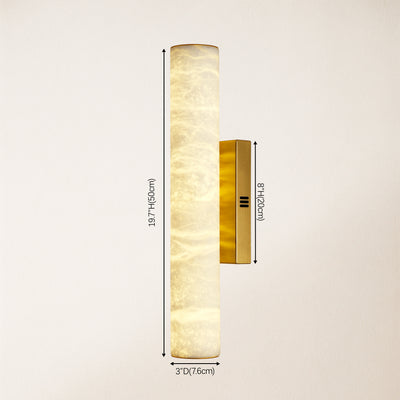 Sylvia Palladian Alabaster Wall Sconce 20"H