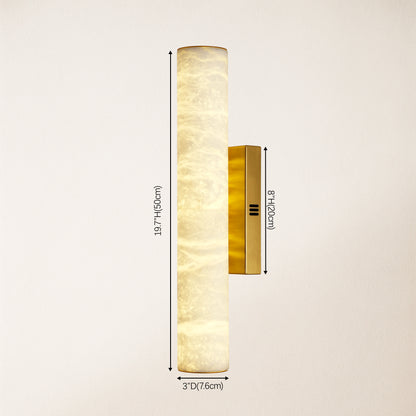 Sylvia Palladian Alabaster Wall Sconce 20"H