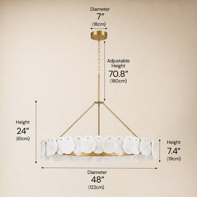 Moira Alabaster Custom Round Chandelier 48"D