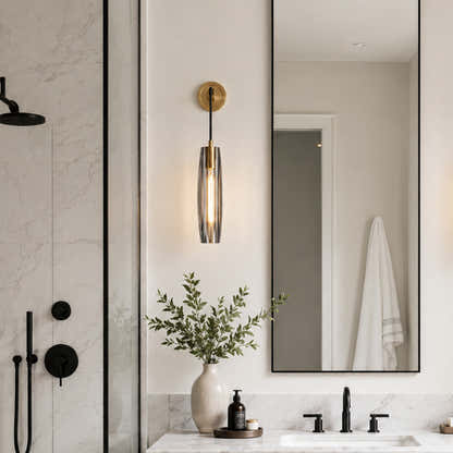 Virelle Smoke Crystal Wall Sconce