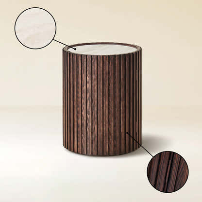 Arden Round Sintered Stone Side Table 16"W