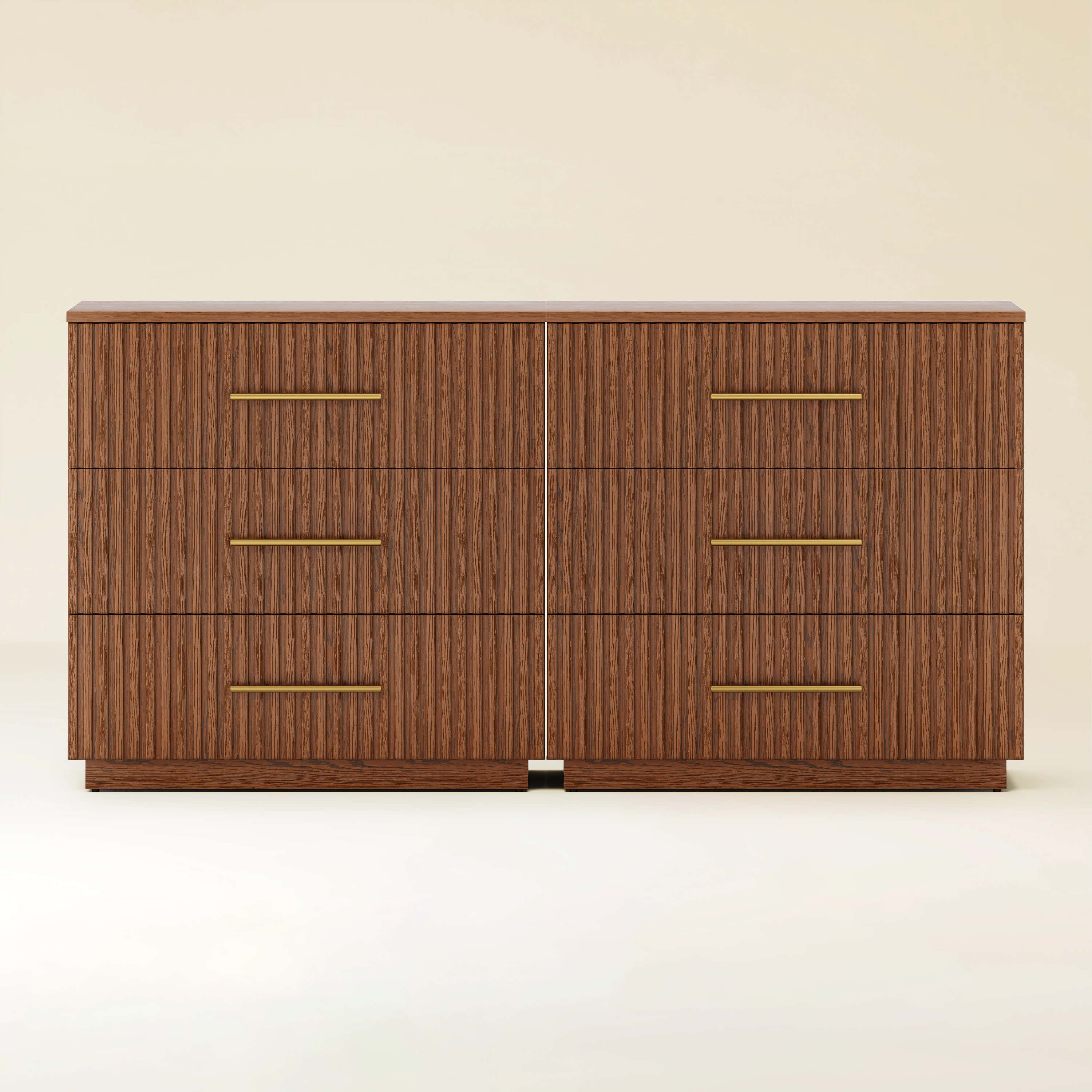 Holt 63“ Oak 6-Drawer Chest(Set of 2)