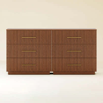 Holt 63“ Oak 6-Drawer Chest(Set of 2)