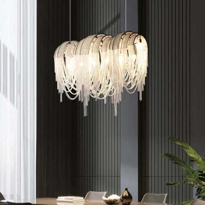 Teresa Cadena Chain Tassel Dining Room Chandelier
