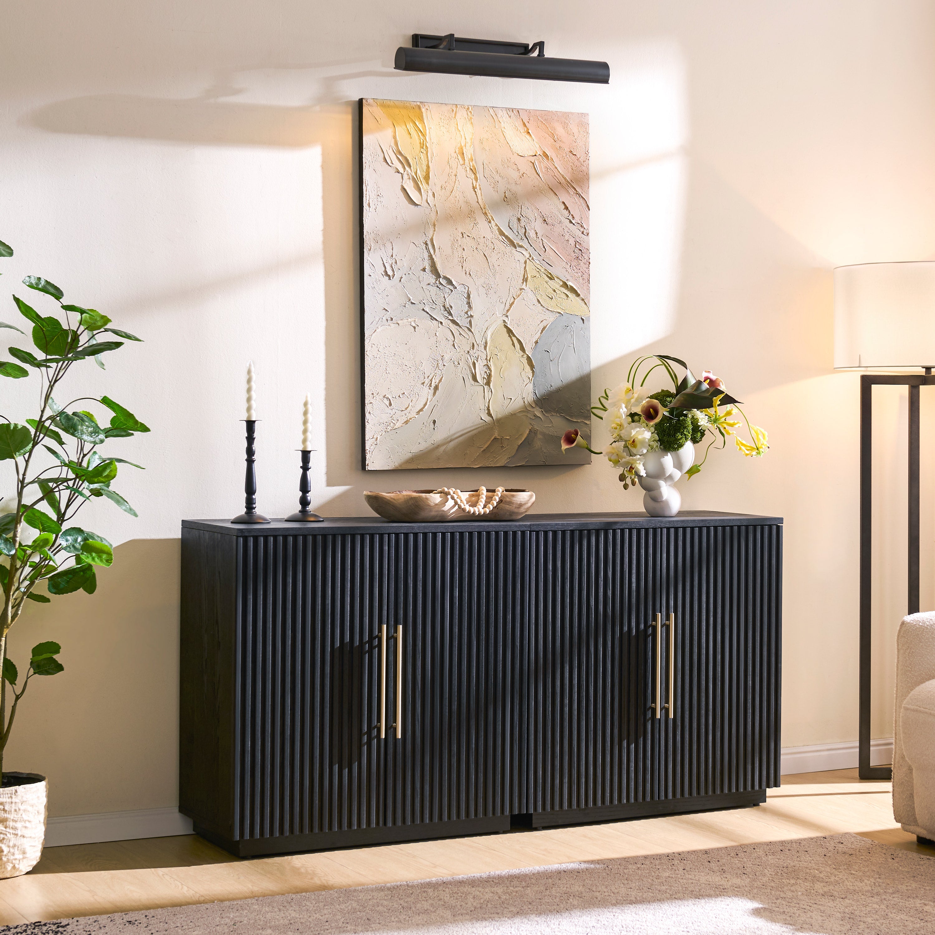 Holt 63″ Oak Media Console(Set of 2)
