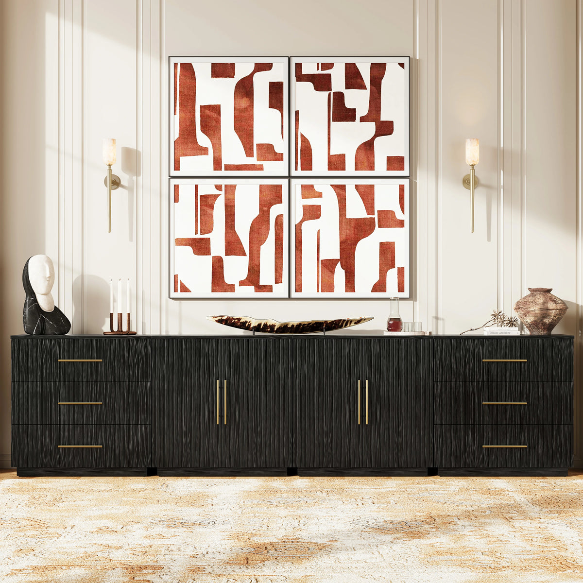 Holt Oak Modular Media Console (Set of 4)