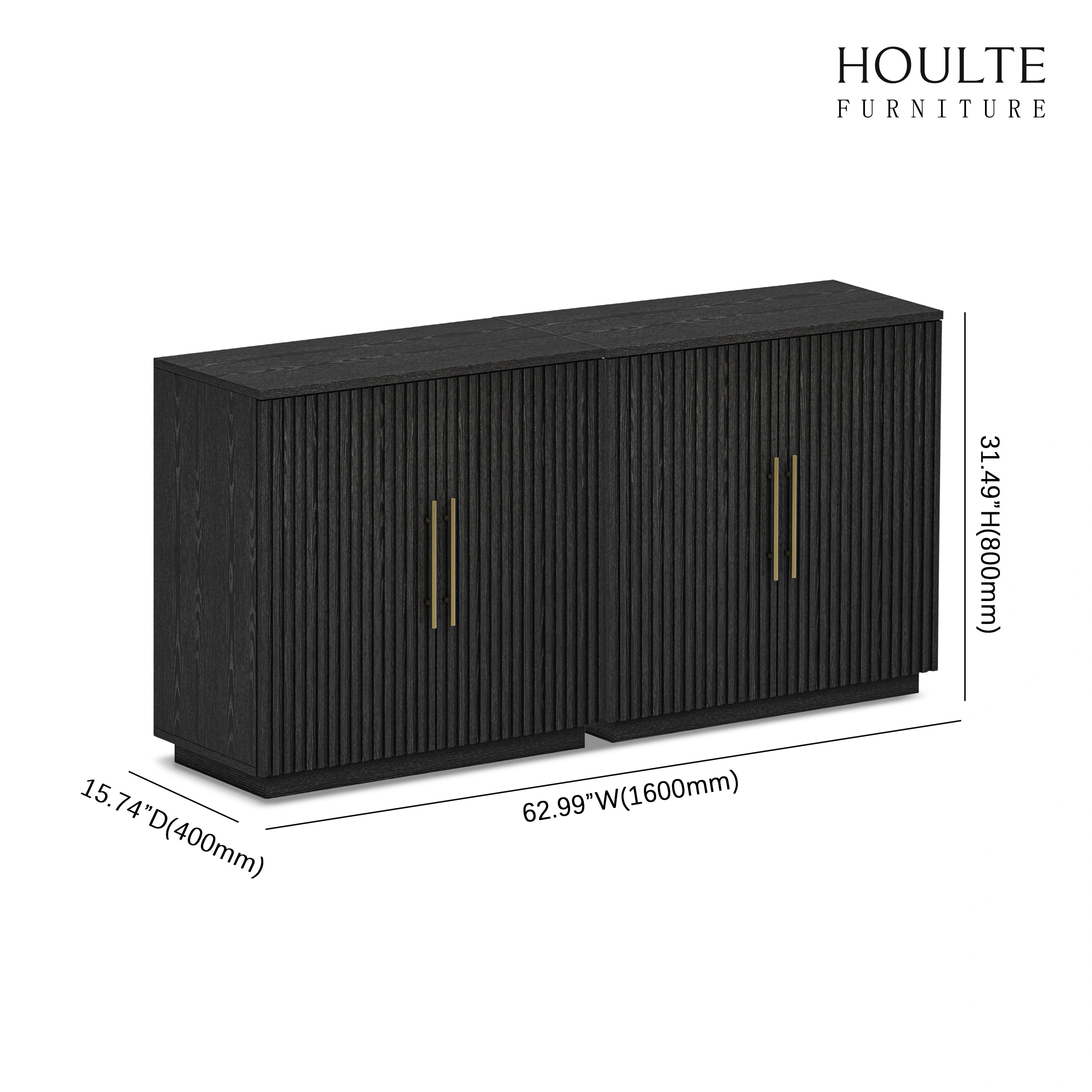 Holt Oak Media Console(Set of 2)