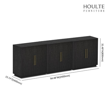 Holt Oak Media Console(Set of 3)