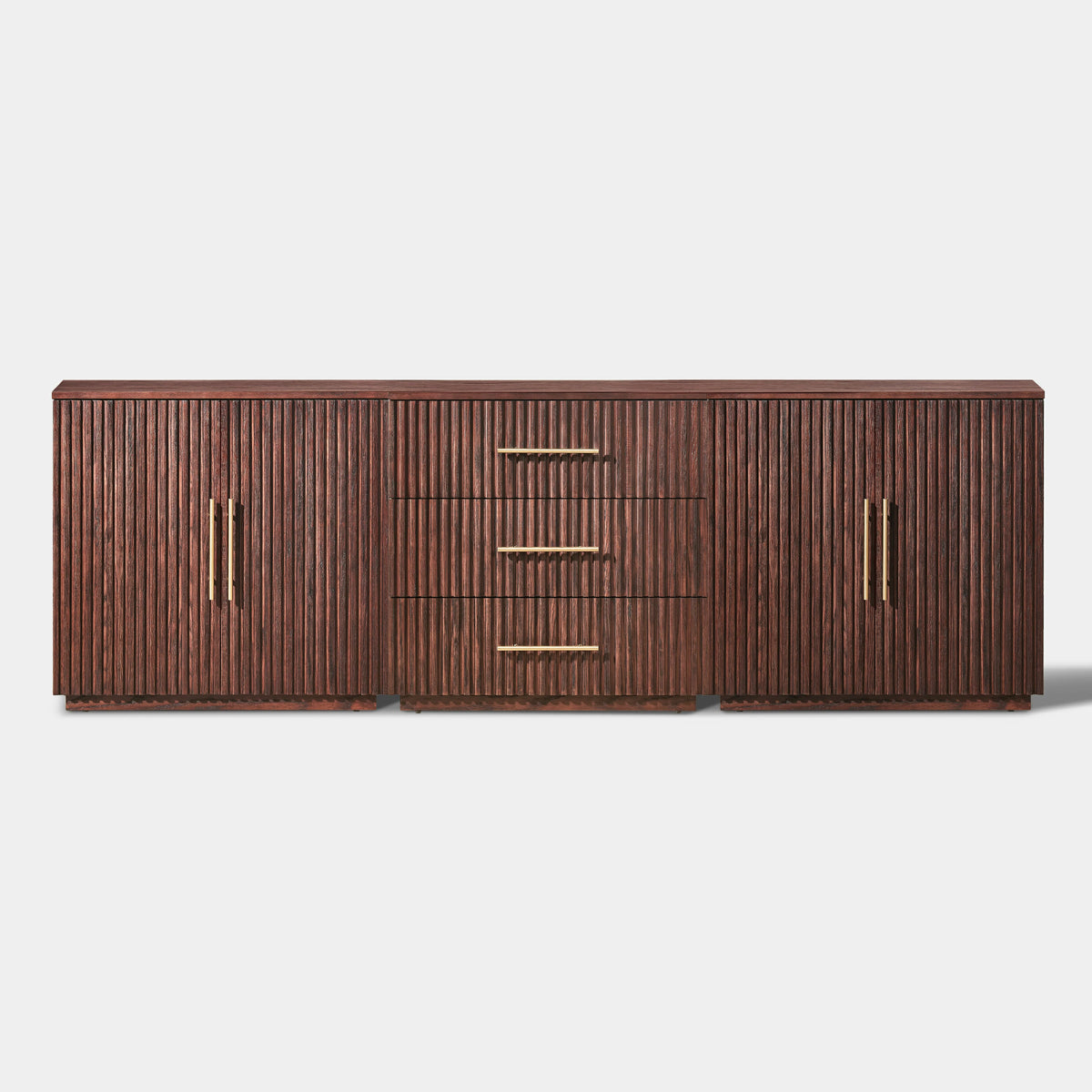 Holt Oak Modular Media Console (Set of 3)