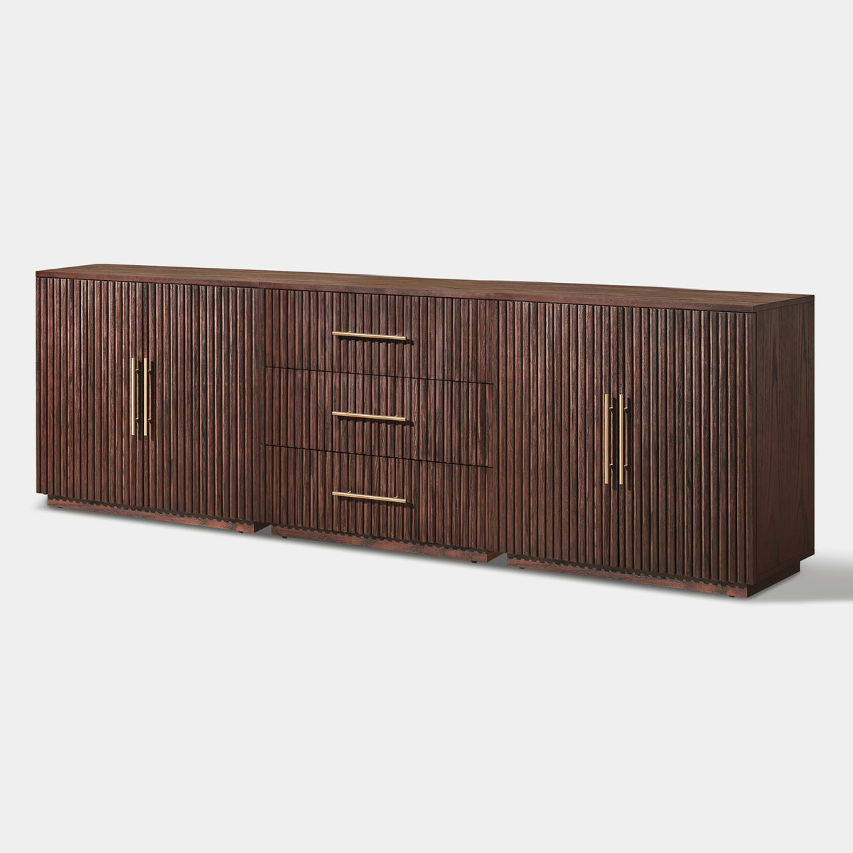 Holt Oak Modular Media Console (Set of 3)