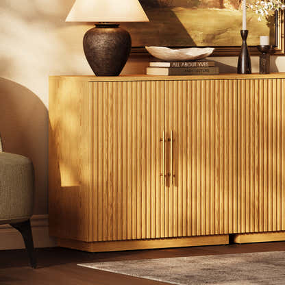 Holt 126″ Solid Oak Console(Set of 4)