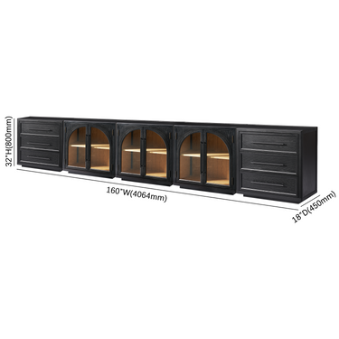 Alvar Arched Oak Modular Media Console(Set of 5)