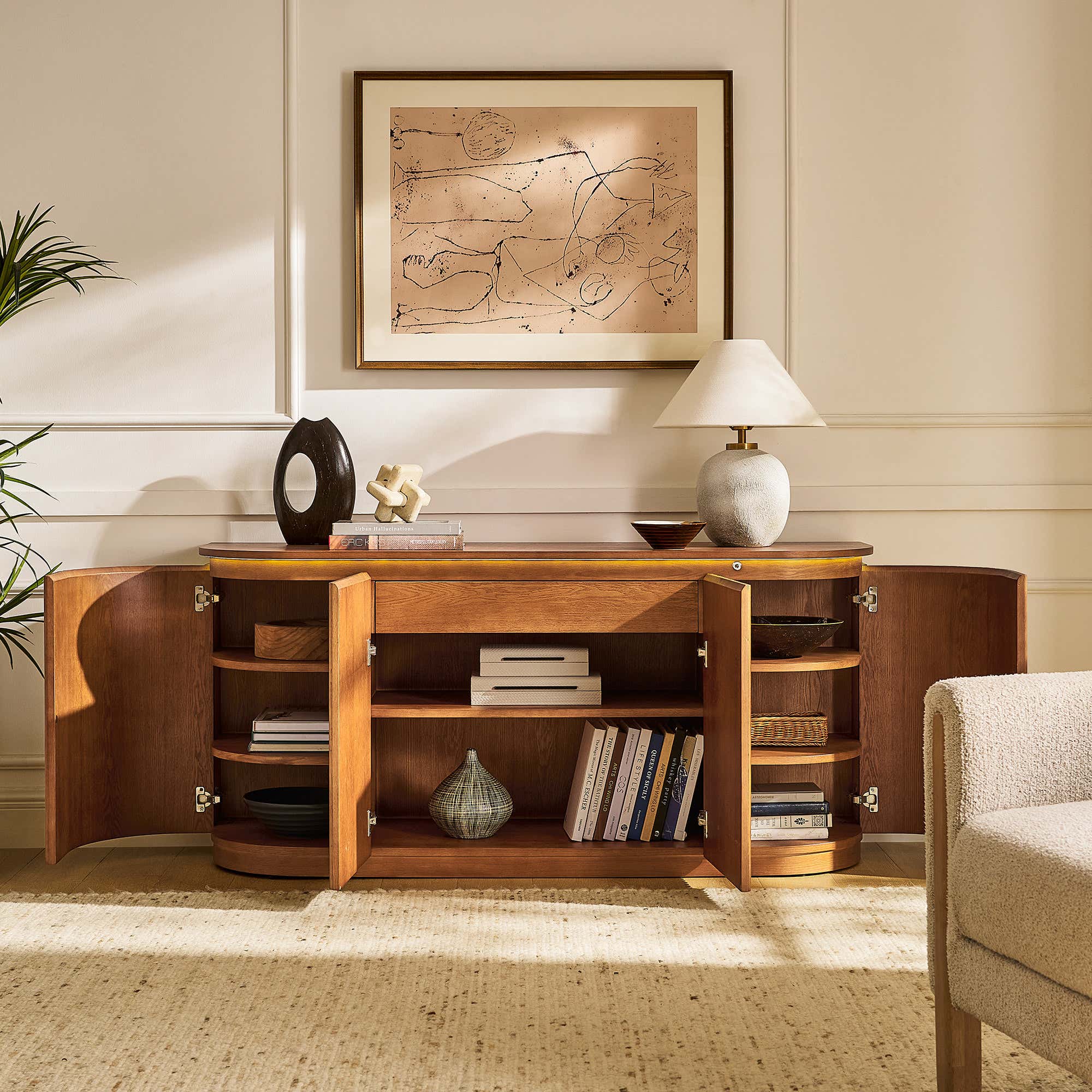 Ewan Oak Sideboard 63"