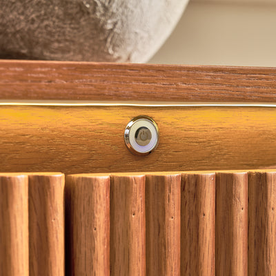 Ewan 63" Oak Slatted Sideboard Buffet Cabinet