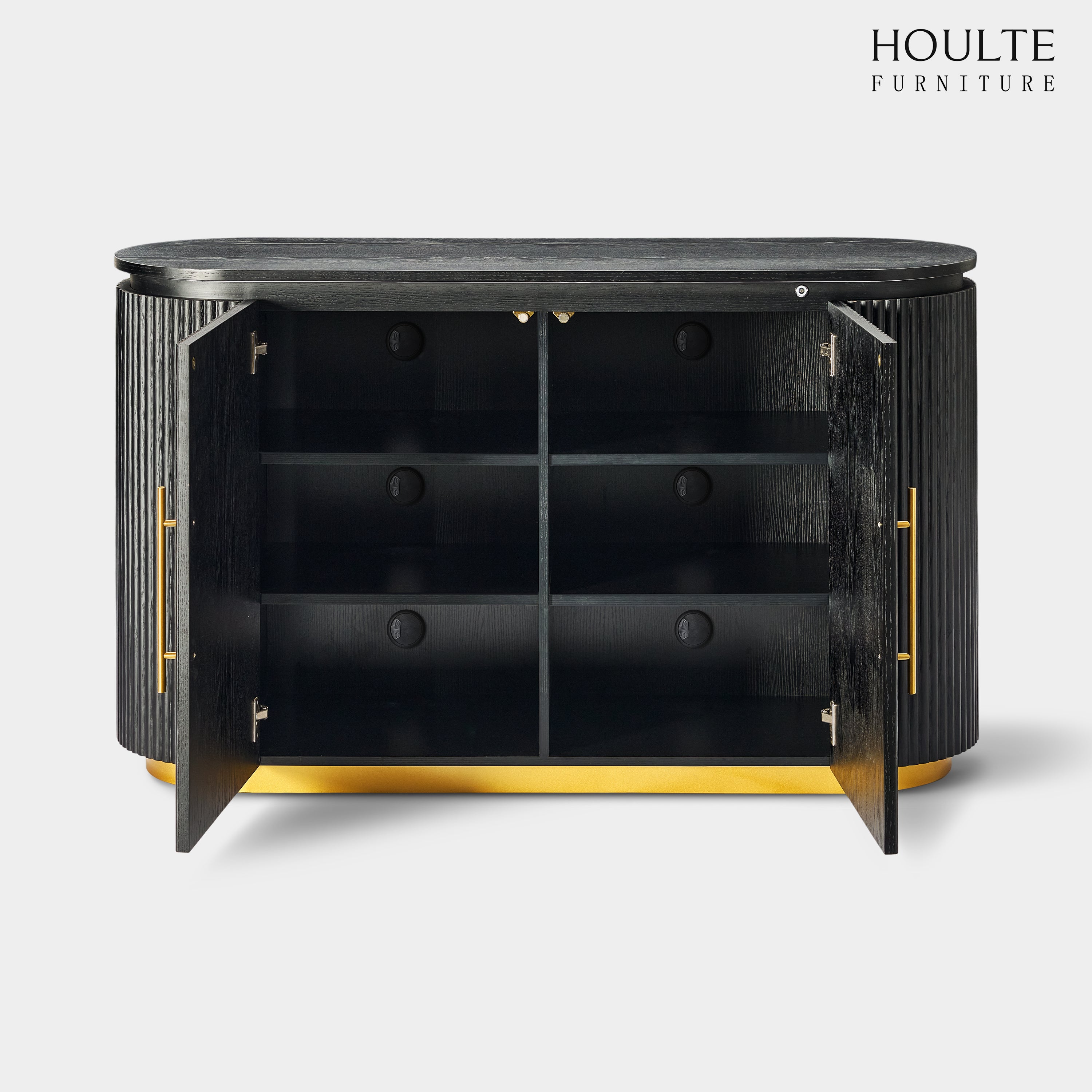 Holton Oak Media Console, Coffee Table And Sideboard Set
