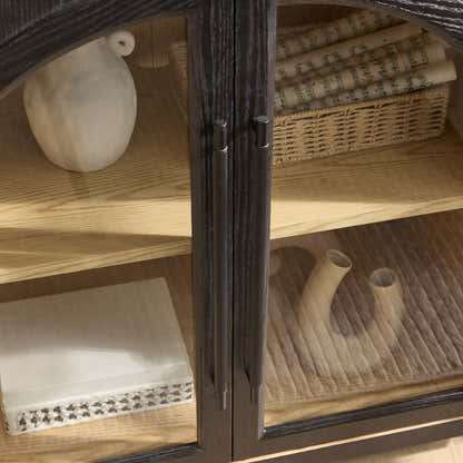 Alvar Arched 32″  Oak Storage Cabinet