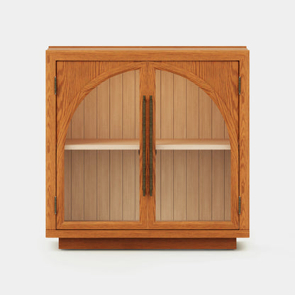 Alvar Arched 32″  Oak Storage Cabinet