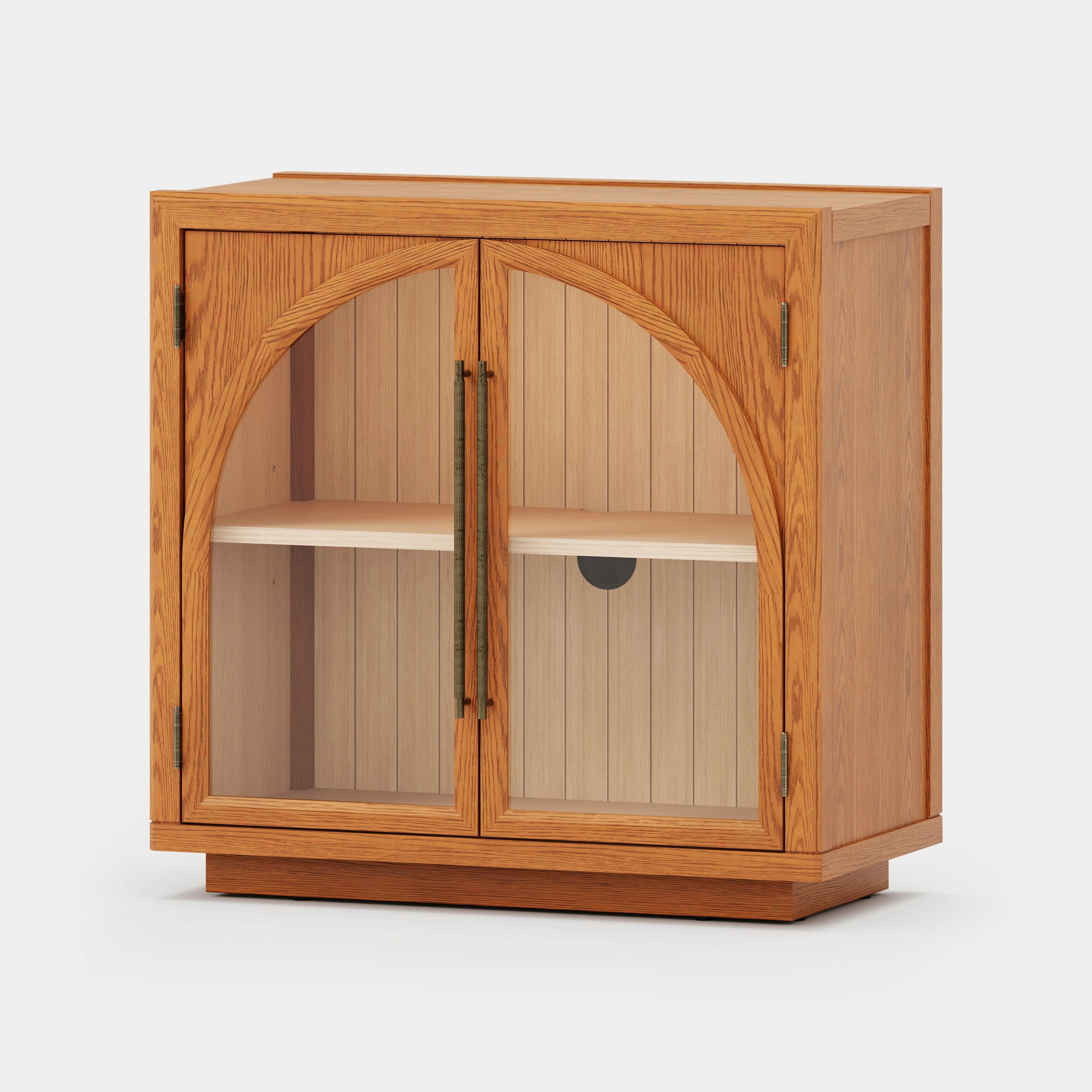 Alvar Arched 32″  Oak Storage Cabinet