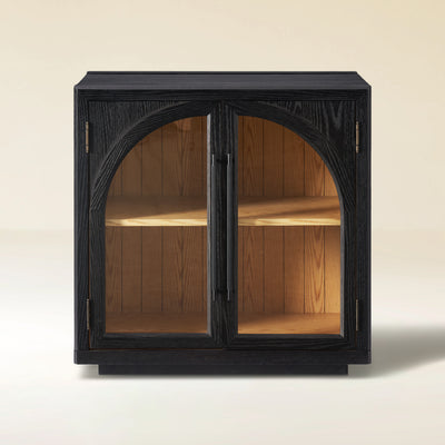 Alvar Arched 30" Oak Storage Cabinet