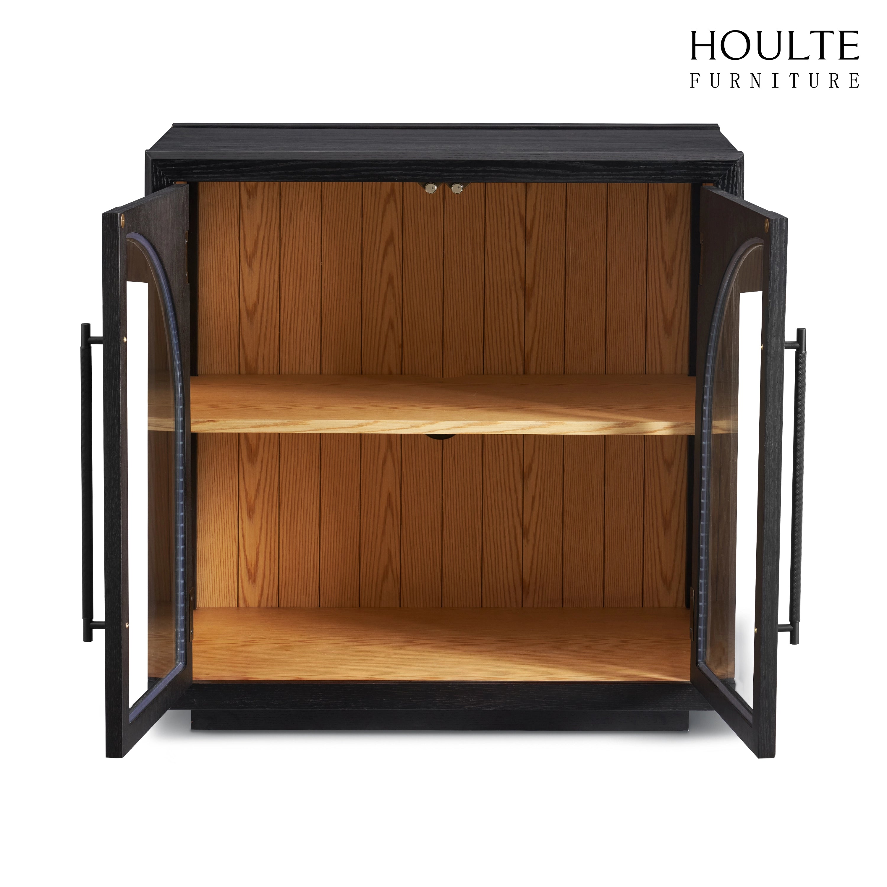 Alvar Arched Oak Modular Media Console(Set of 3)