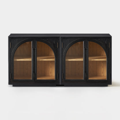 Alvar Arched 63″ Oak Media Console(Set of 2)