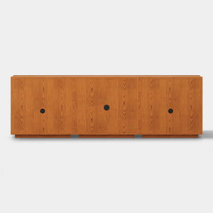 Alvar Arched 94.5″ Oak Modular Media Console(Set of 3)