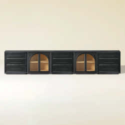 Alvar Arched 157.5″ Oak Modular Media Console(Set of 5)