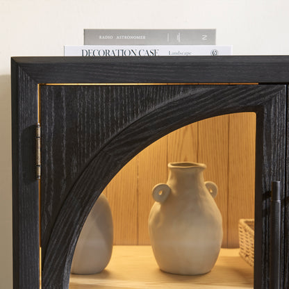 Alvar Arched 126″ Oak Media Console(Set of 4)