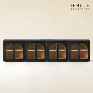 Alvar Arched Oak Media Console(Set of 4)