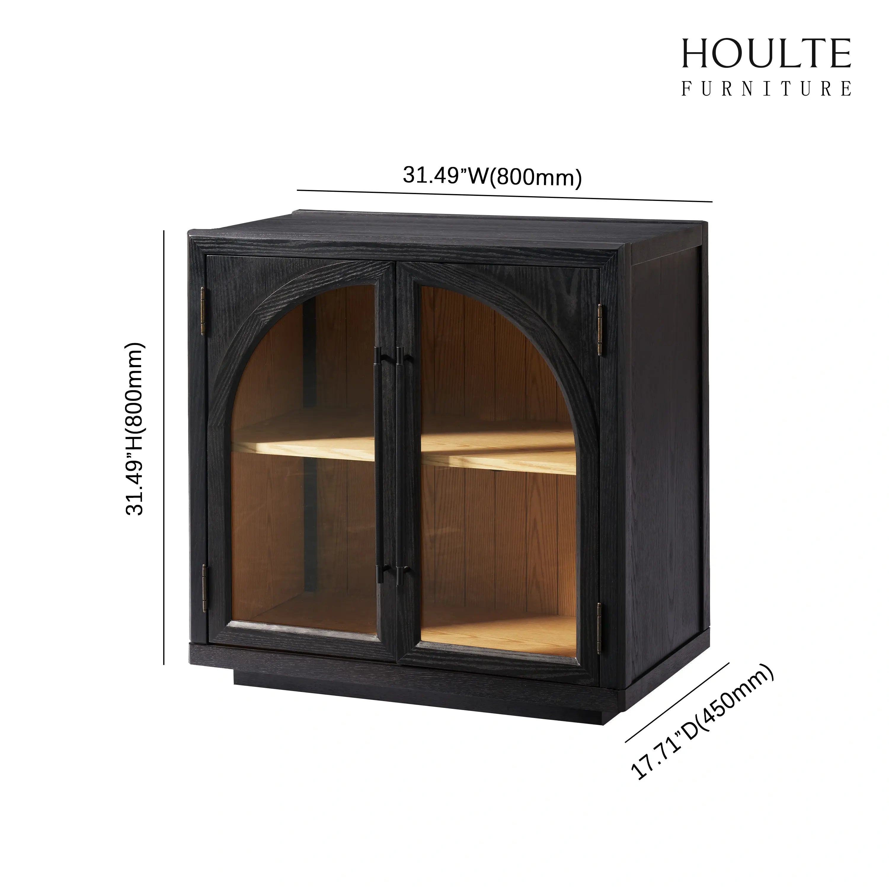 Alvar Arched Oak Media Console(Set of 2)