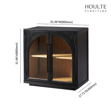 Alvar Arched Oak Media Console(Set of 2)
