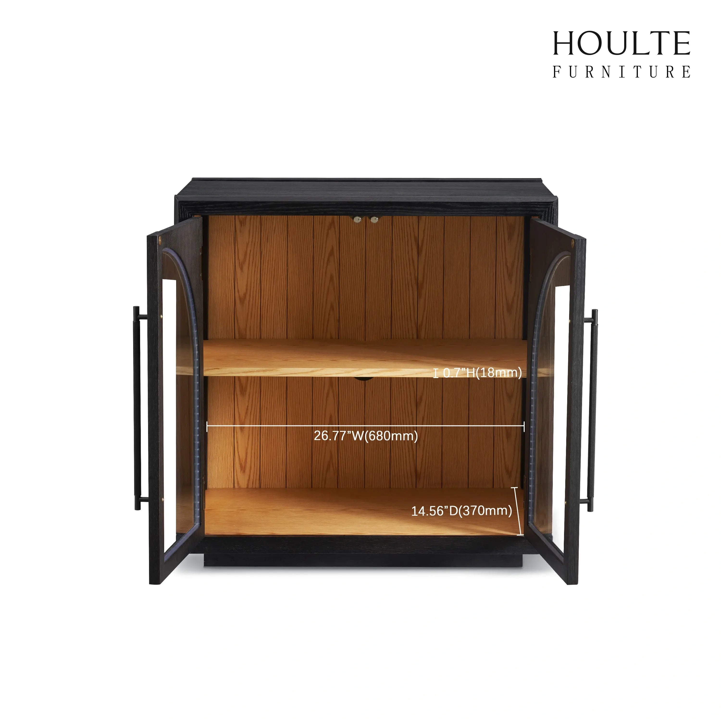 Alvar Arched Oak Media Console(Set of 2)