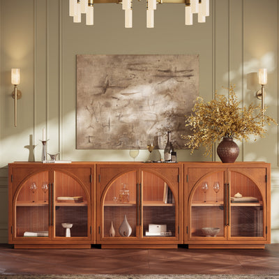 Alvar Arched 30" Oak Storage Cabinet