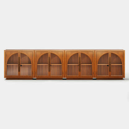 Alvar Arched 126″ Oak Media Console(Set of 4)