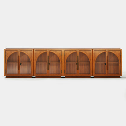 Alvar Arched 126″ Oak Media Console(Set of 4)