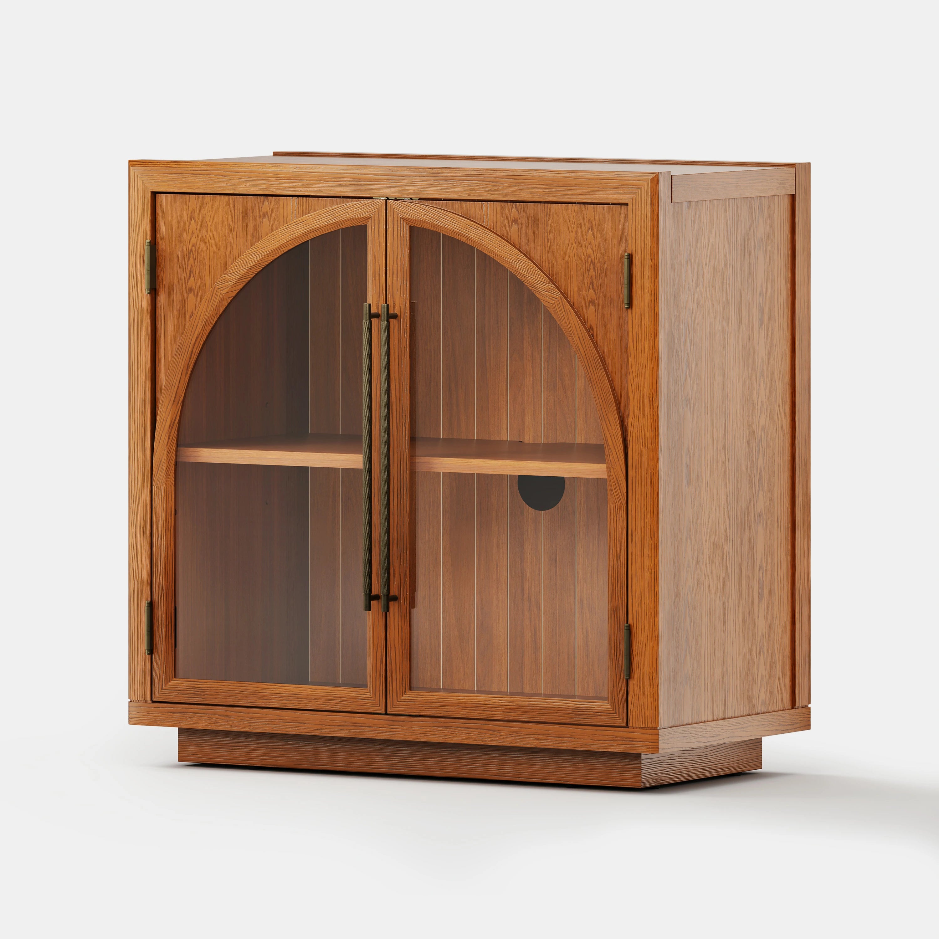 Alvar Arched 32″  Oak Storage Cabinet