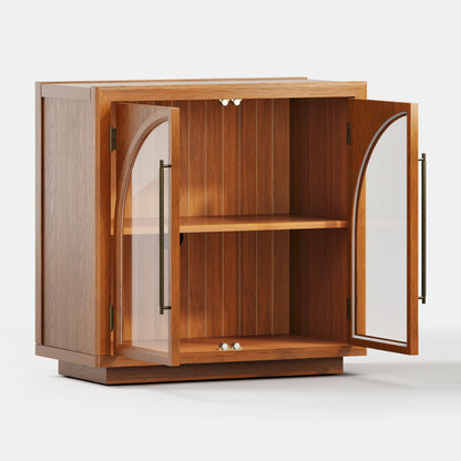 Alvar Arched 32″  Oak Storage Cabinet