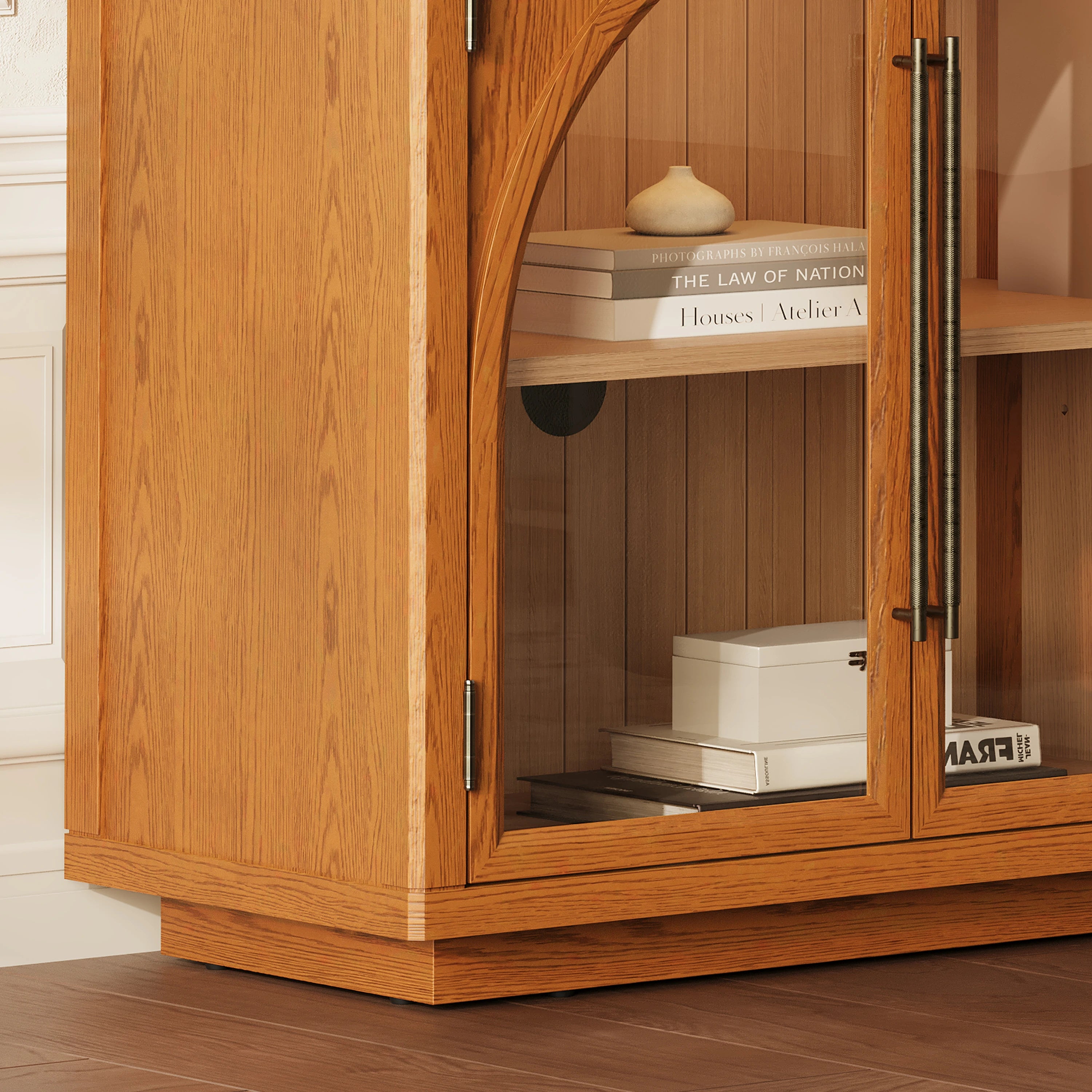 Alvar Arched 32″  Oak Storage Cabinet