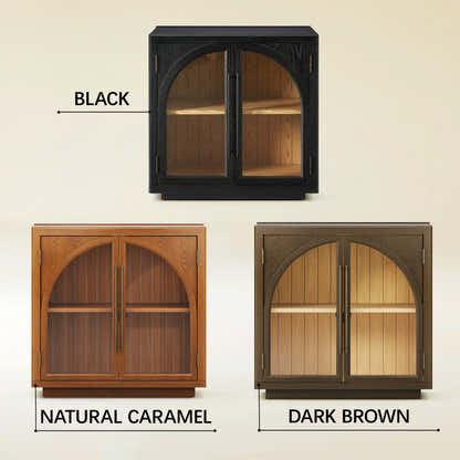 Alvar Arched 63″ Oak Media Console(Set of 2)