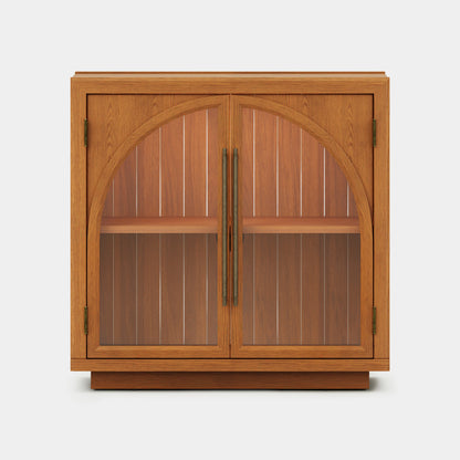 Alvar Arched 126″ Oak Media Console(Set of 4)